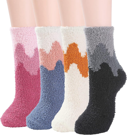 Cozy Fuzzy Socks for Women Non Slip Socks Slipper Socks Fluffy Socks Hospital Socks with Grips for Women Sleep