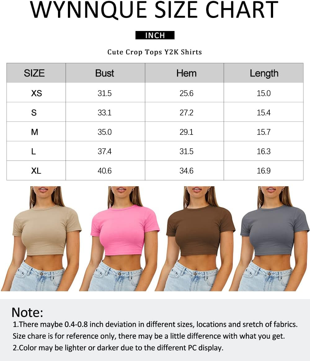 Womens Crop Tops Cute Summer Scoop Neck Basic Tees Slim Fit Trendy Short Sleeve T Shirts for Teen Girls 2024